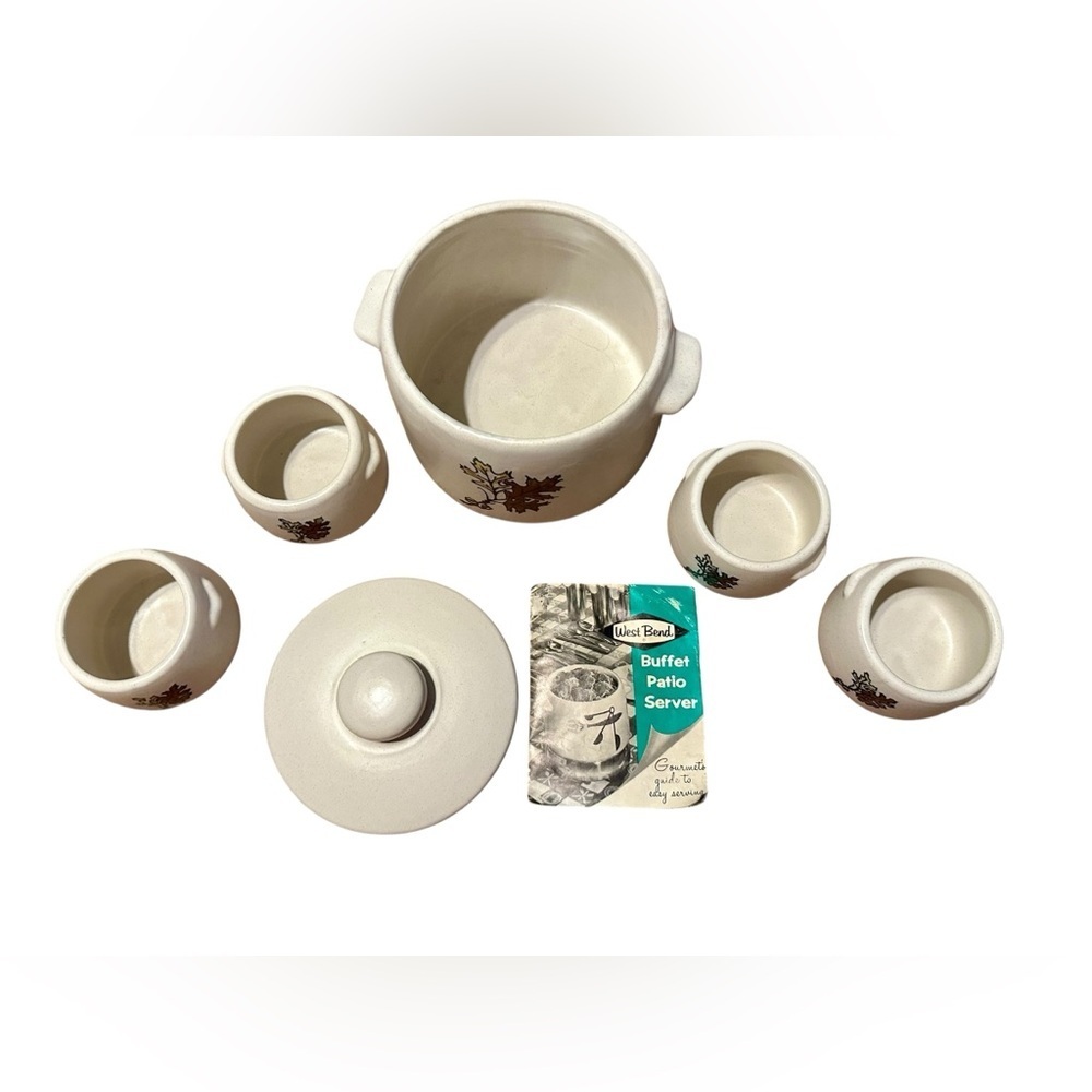 Vintage West Bend Bean Pot 5 Piece Set - Picture 6 of 15